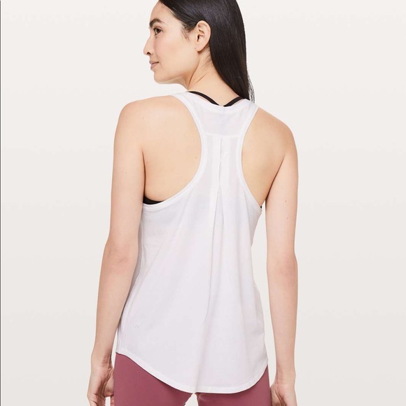 Lululemon White Love Tank Pleated - Picture 2 of 8